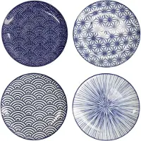Tokyo Design Studio - Nippon Blue - Gebaksborden - 4-delig - Ø 16 cm
