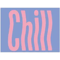 PosterMonkey Poster 160x120 cm - Chill - Roze - Blauw - Golvend - Posters - Kamer decoratie - Wanddecoratie woonkamer - Muurdecoratie slaapkamer XXL