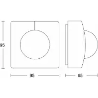 Steinel IS 345 MX Highbay COM1 IR-sensor, opbouw, wit / opaal, Hal, Kunststof