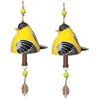 Torribaly 2 Stuks Vogellied Bell Vogellied Bell Windgong Vogellied Bell Tuin Decor Hangende Rustieke Windgong Windgong Onderdelen,E