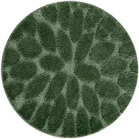 Rugsx Badkamertapijt SUPREME cirkel STONES, stenen, antislip, zacht - groen cirkel 67 cm