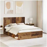 vidaXL Hoofdbord Oud hout Bewerkt hout