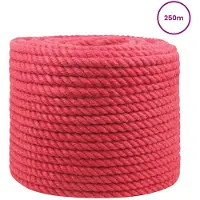vidaXL Jute Touw Rood 100% Tossa jute