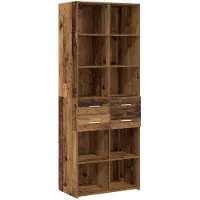 vidaXL Boekenkast Oud hout 30 x 42,4 x 185,2 cm