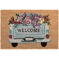 Beliani CABIAO - Deurmat - Naturel - 40 x 60 cm - Kokosvezel/PVC