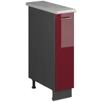 Vicco Apotheekkast Fame-Line, Bordeauxrode hoogglans/Antraciet, 20 cm, WB Marmer