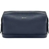 BOSS toilettas Classic Grained Washbag Navy donkerblauw