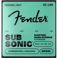 Fender 9050L Stainless 9050s Flatwound light, jeu de cordes guitare basse électrique
