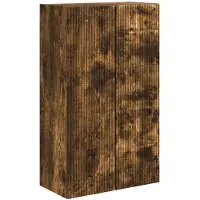 vidaXL TV Wandkast 59,5 x 31 x 100 cm Rook Eiken Bewerkt hout