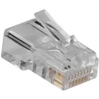 ACT TD108R RJ45 (8P/8C) Modulaire Connector | Ronde Kabel | Soepele aders | 25 stuks