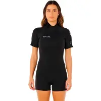 Rip Curl Trad 2/2 Mm Spring Fl Dames Shorty Met Korte Mouwen En Rits Op De Rug