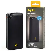 Aqiila Powerbank 20000 mAh | 22,5W Snelladen | 2x USB-C, USB-A | LCD Scherm voor Batterijniveau | Geschikt voor noodpakket | Incl. USB-C Kabel | Plasticvrije Verpakking