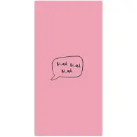 PosterMonkey Poster 20x40 cm - Tekstwolkje - BLAH BLAH BLAH - Roze - Posters - Kamer decoratie - Wanddecoratie woonkamer - Muurdecoratie slaapkamer