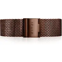 Zinzi Retro bruine stalen mesh horlogeband 18mm RETBAND30
