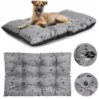 AIO Factory Hondenbed PRESTIGE Kussen, 140x100 cm, waterdicht, botmotief, zwart