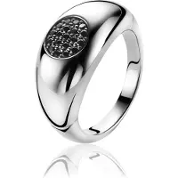 Zinzi zilveren ring zwart ZIR1147Z