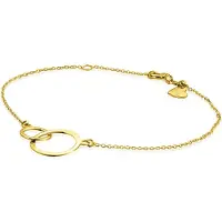 Zinzi Gold 14 karaat gouden jasseron armband ronde vormen 18-20cm ZGA113