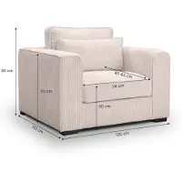 Furnilux Almera 1-zits bank grijs-beige | brede comfortbank (241 cm) | fsc-gecertificeerd