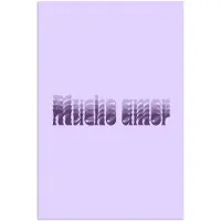 PosterMonkey Poster 120x180 cm - Mucho amor - Paars - Gelaagde letters - Posters - Kamer decoratie - Wanddecoratie woonkamer - Muurdecoratie slaapkamer XXL