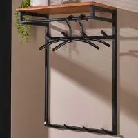 Emob Wandkapstok Suzy-acacia - - Wandkapstokken - Bruin - Hout; Metaal