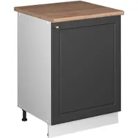Vicco Wastafelkast Fame-Line, Anthrazit-Gold Landhaus/Wit, 60 cm