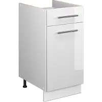 Vicco Onderkast voor spoelbak/kookplaat Fame-Line, Wit Hoogglans/Wit, 40 cm zonder werkblad