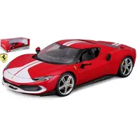 Bburago Ferrari 296 GTB Assetto Fiorano (Rood) (25 cm) 1/18 {Modelauto - Schaalmodel - Miniatuurauto}