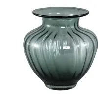 Ptmd Marlisha Teal Glass Vase Big Round