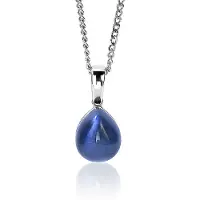 Zinzi zilveren hanger blauw peervorm 20mm ZIH1934B (zonder collier)