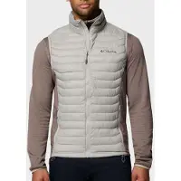 Columbia Powder Pass Hybrid Vest Grijs L Man