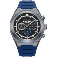 Police Analoog horloge blauw
