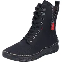 Rieker dames enkellaarsjes, gevoerd, zwart 55014-00