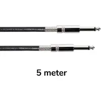 Cordial 14757 Jackplug Instrumenten Aansluitkabel [1x Jackplug male 6,3 mm (mono) - 1x Jackplug male 6,3 mm (mono)] 5.00 m Zwart Flexibel