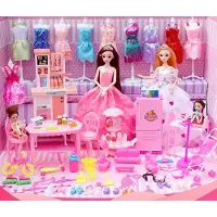 Double Horse [Speelhuisparadijs] Prinsessenpoppenset/meisjesverkleedpop/keukenset