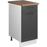 Vicco Onderkast voor spoelbak/kookplaat Fame-Line, Donkergrijs/Wit, 40 cm, WB Eik