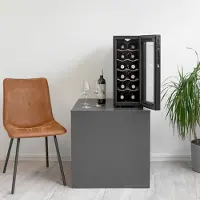 Wine Klima S12-GD - Wijnkoelkast - 12 flessen - enkele zone - ultra stil