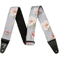Fender Floral Polyester Gitaarband Grijs 0990638043