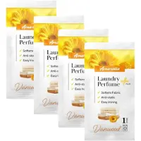 Elix - Amarella Wasparfum - Set van 4 Sachets - Laundry Perfume - Wasverzachter Parfum - Antistatisch Strijkgemak - Langdurig - 10ml Sachet - Vanwood
