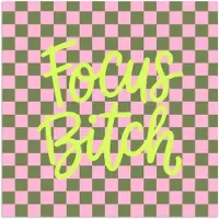 PosterMonkey Poster 100x100 cm - Focus - Vakken - Roze - Posters - Kamer decoratie - Wanddecoratie woonkamer - Muurdecoratie slaapkamer XXL
