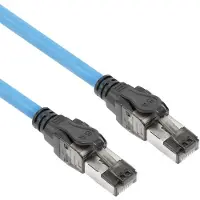 ACT Blauw 45 meter S/FTP CAT6A B2ca PoE++ 100W solid prefab installatiekabel, RJ45 male – male