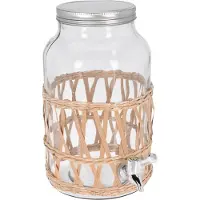 Excellent Housewares limonadetap/drankdispenser - 5,5 liter - rotan