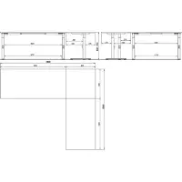 Huisenthuis.nl Hoekbureau Galileo Wit - 260x220cm - Hoekbureau - Hoogte 91 cm - In hoogte verstelbaar