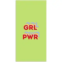 PosterMonkey Poster 20x40 cm - Grl pwr - Groen - Rood - 3D - Posters - Kamer decoratie - Wanddecoratie woonkamer - Muurdecoratie slaapkamer