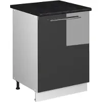 Vicco Wastafelkast Fame-Line, Antraciet Hoogglans/Wit, 60 cm