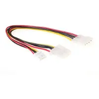 ACT AK3195 FDD Voedingsplitter Kabel 1x 3,5" + 1x 5,25" - 20 cm
