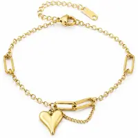 Trend Armband - Goudkleurig- verguld - dames - Vrouwen - feest sieraden - verjaardag cadeau - cadeau - vakantie