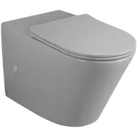 Sapho Paco Rimless wc-pot voor combitoilet, P-Trap/S-Trap, grijs mat