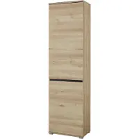 Huisenthuis.nl Garderobekast Lazio Beuken - Breedte 54 cm - Hoogte 200 cm - Diepte 40 cm - Met hanggedeelte - Met planken - Met openslaande deuren
