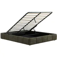 Vente-unique Bedbodem met opbergruimte 180 x 200 cm in bouclé stof - Groen - NULOX van YSMÉE