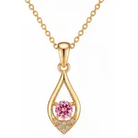 Trend Luxe ketting - verguld - Zirkonia -Stijlvolle ketting - Goudkleurig - Roestvrijstalen -Cadeau Voor Vrouwen- cadeau -Valentijn - Liefde - Verrassing